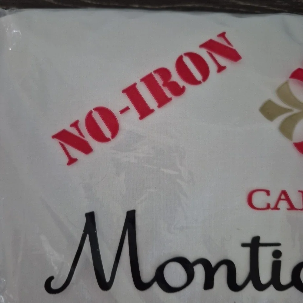 Vintage Cannon Monticello No‎ Iron Muslin Full Fitted Sheet 54x75 50/50 USA NOS